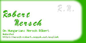 robert mersch business card